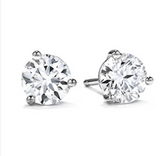 Memoire Three Prong Round 0.26 cttw Diamond Stud Earrings - Bay Hill Jewelers