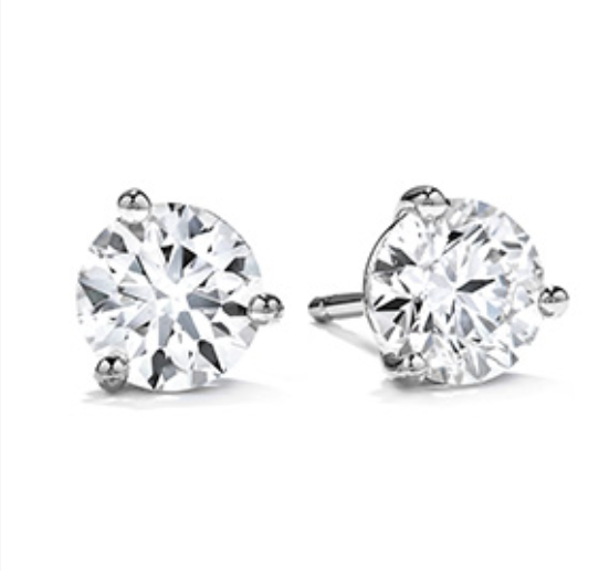 Hearts on Fire Three Prong 2.01 cttw Diamond Stud Earrings - Bay Hill Jewelers