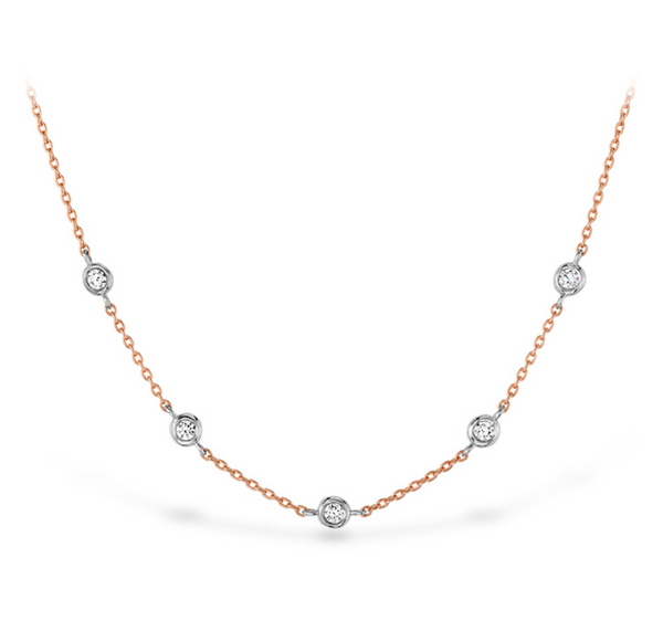 Hearts on Fire Signature Off-Set Five Bezel Necklace - Bay Hill Jewelers