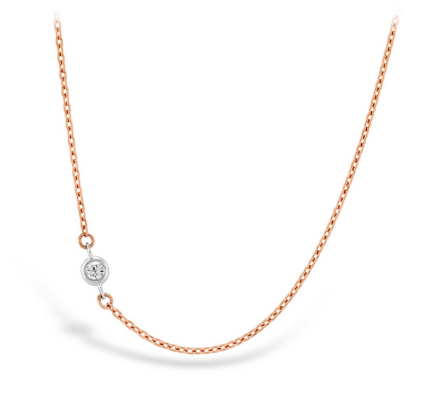 Hearts on Fire Signature Off-Set Single Bezel Necklace - Bay Hill Jewelers