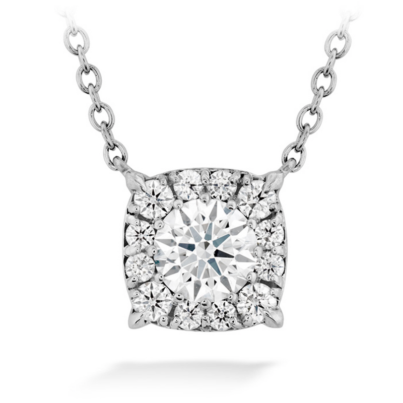 Hearts on Fire Custom Halo Diamond Pendant - Bay Hill Jewelers