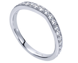 18k White Gold Diamond Slightly Curved Band - 0.50 cttw Diamonds - Bay Hill Jewelers