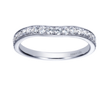 18k White Gold Diamond Slightly Curved Band - 0.50 cttw Diamonds - Bay Hill Jewelers