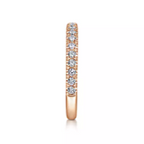 14K Rose Gold Prong Set Diamond Wedding Band - Bay Hill Jewelers