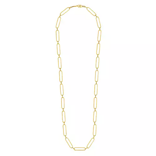 32 inch 14K Yellow Gold Twisted Rope Oval Link Chain Necklace - Bay Hill Jewelers