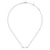 14K White Gold Diamond Arrow Necklace - Bay Hill Jewelers