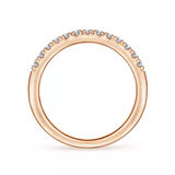 14K Rose Gold Prong Set Diamond Wedding Band - Bay Hill Jewelers