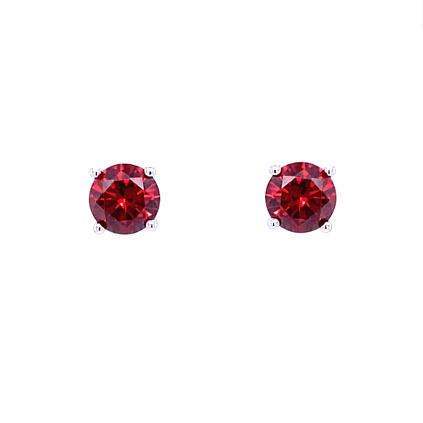 Anastasia Created Round Ruby Studs - Bay Hill Jewelers
