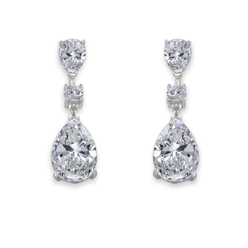 Elizabeth Earrings Crystalline White - Bay Hill Jewelers