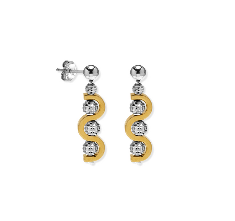 Flare Two Tone Drop Earrings - Bay Hill Jewelers