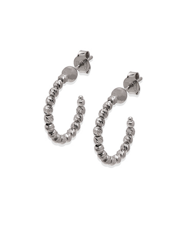 Beaded Hoop Earrings - 15 mm - Bay Hill Jewelers