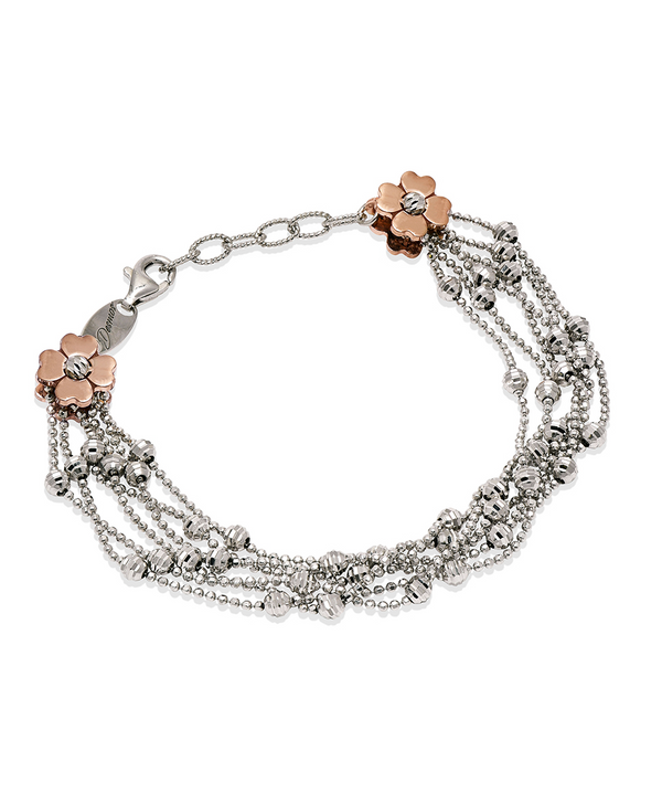 Cuori Two Tone Flower Bracelet - Bay Hill Jewelers