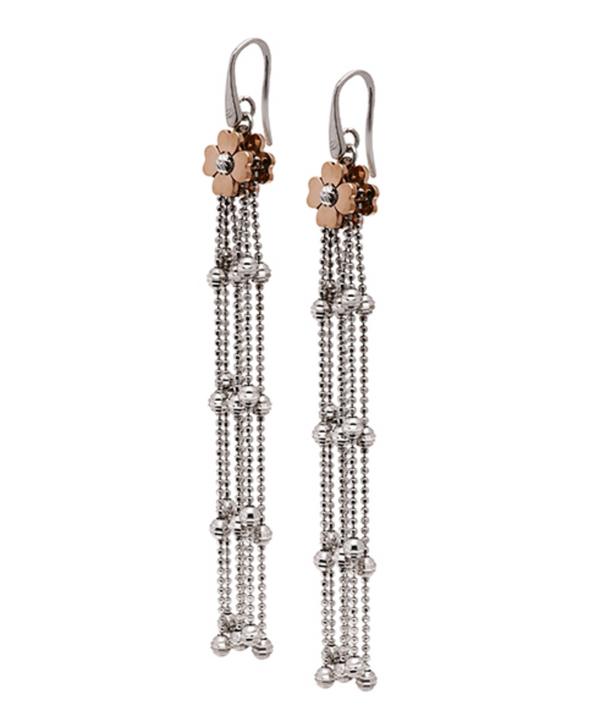 Cuori Two Tone Flower Earrings - Bay Hill Jewelers